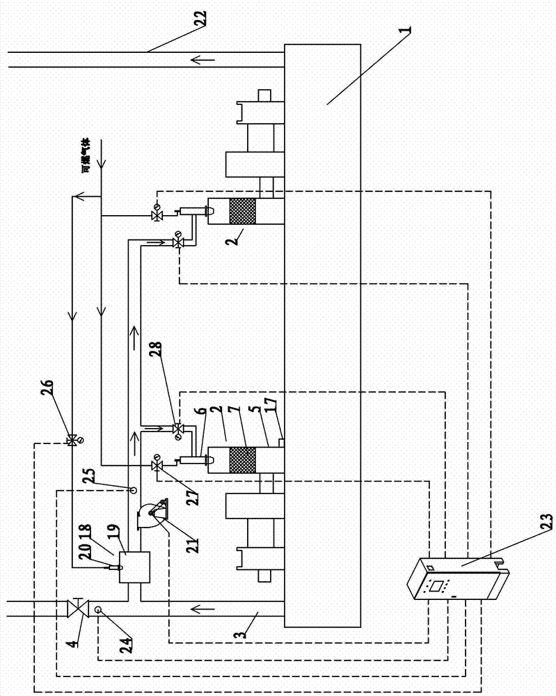 Efficient energy-saving environment-friendly organic waste gas burning treatment device and system