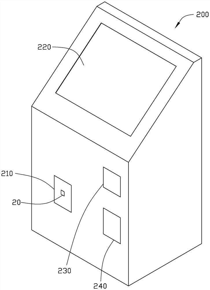 Interview check-in device and interview system