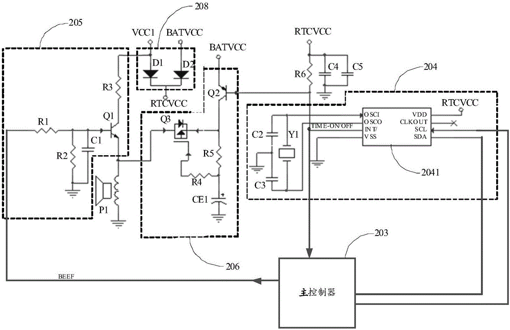 Alarm clock circuit and audio equipment