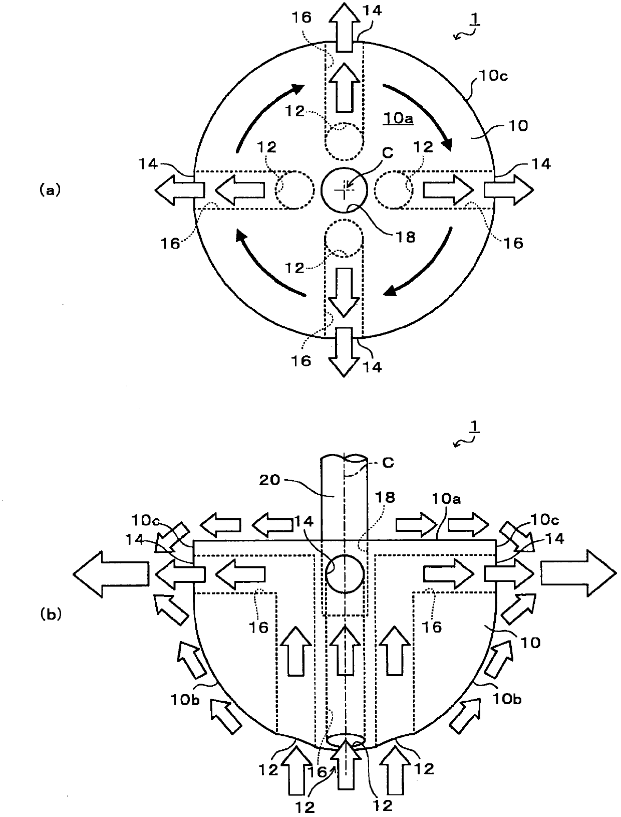 Stirring rotating body and stir device