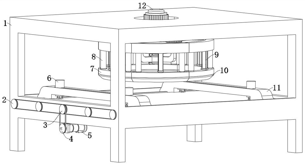 Umbrella fabric processing and cutting device