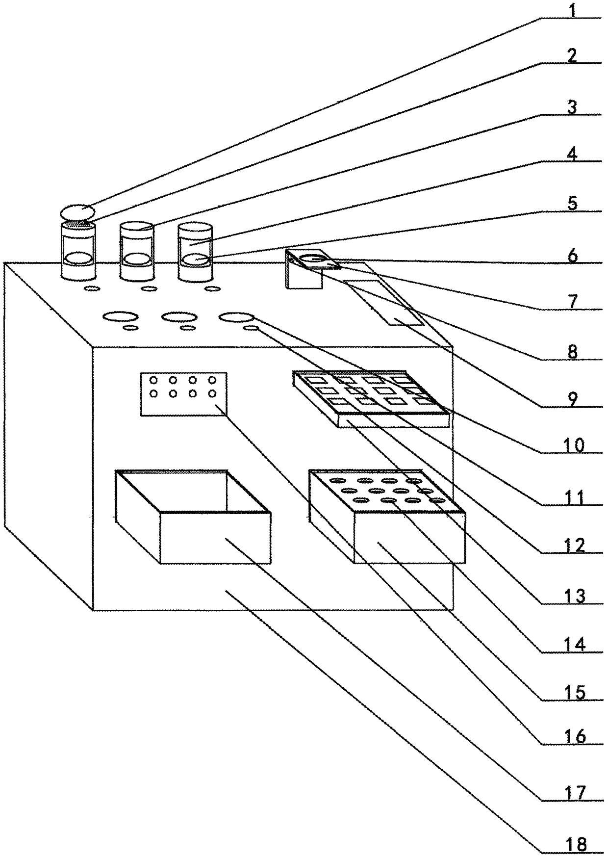 A teaching experiment equipment for identification and analysis of rock and mineral composition