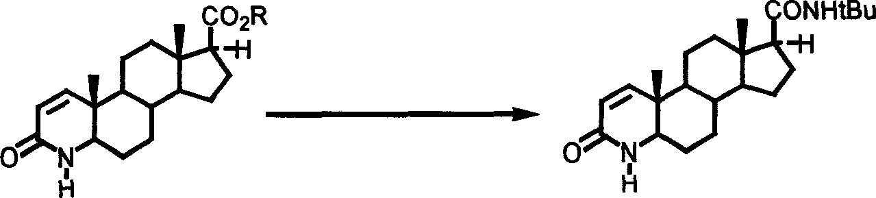 Synthesis method of N-tertiary butyl-3-carbonyl-4-aza-5 alpha-androl-1-end-17 beta-formamide