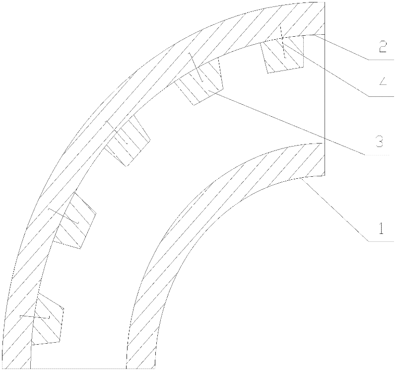 Tertiary air hose elbow of cement kiln