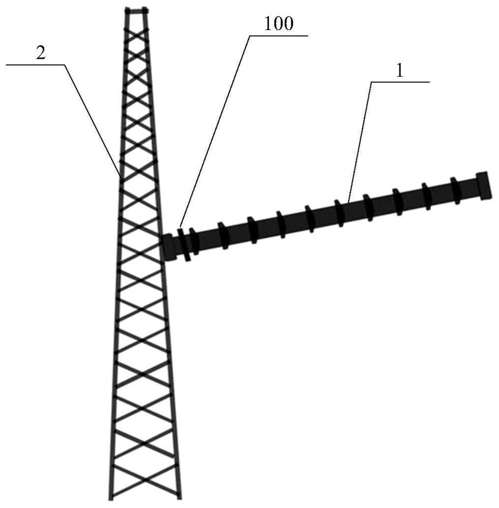 Device and method for evaluating insulation state of composite cross-arm insulator