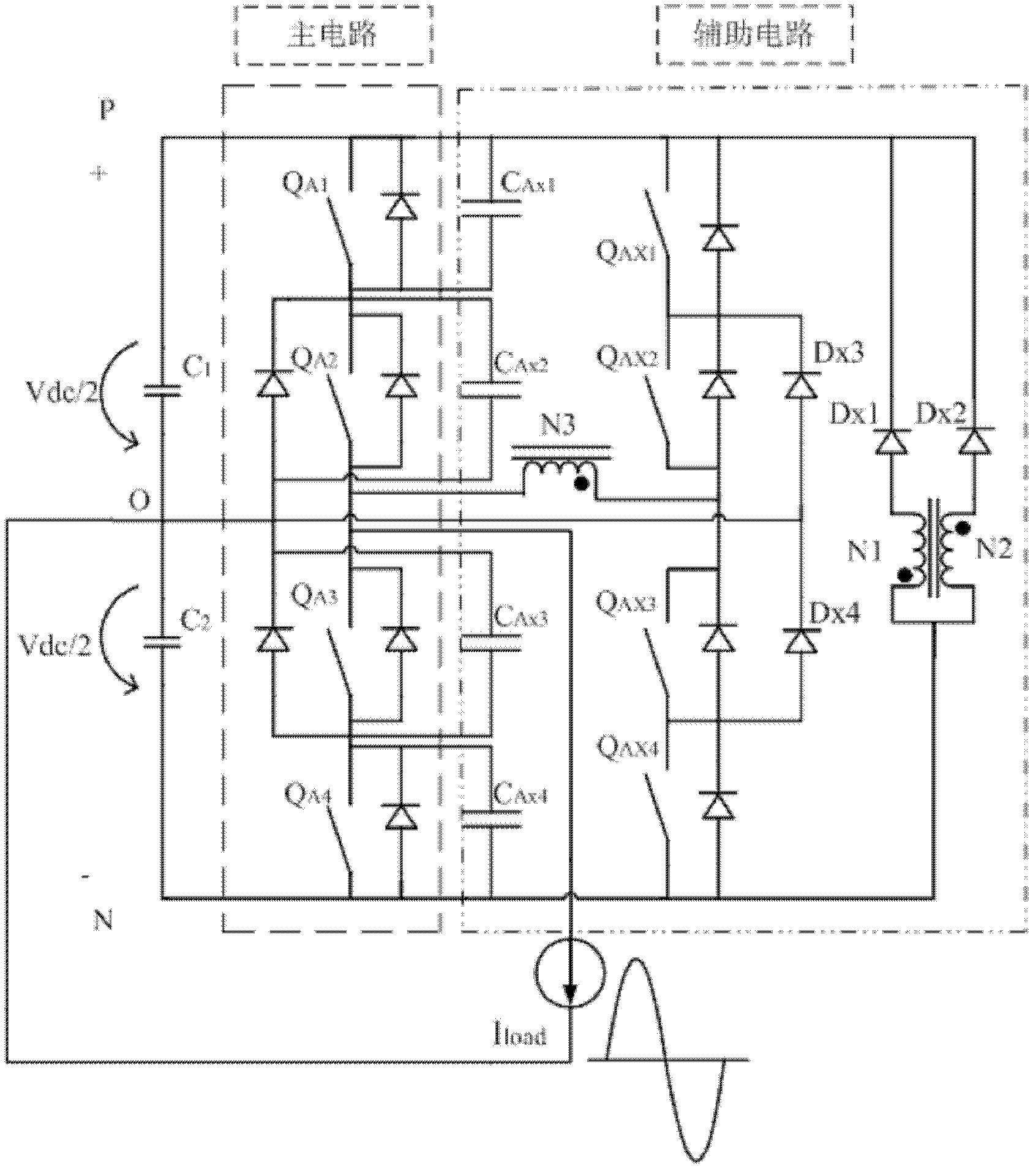 Active clamping three-level zero-voltage soft-switching converter using coupled inductor