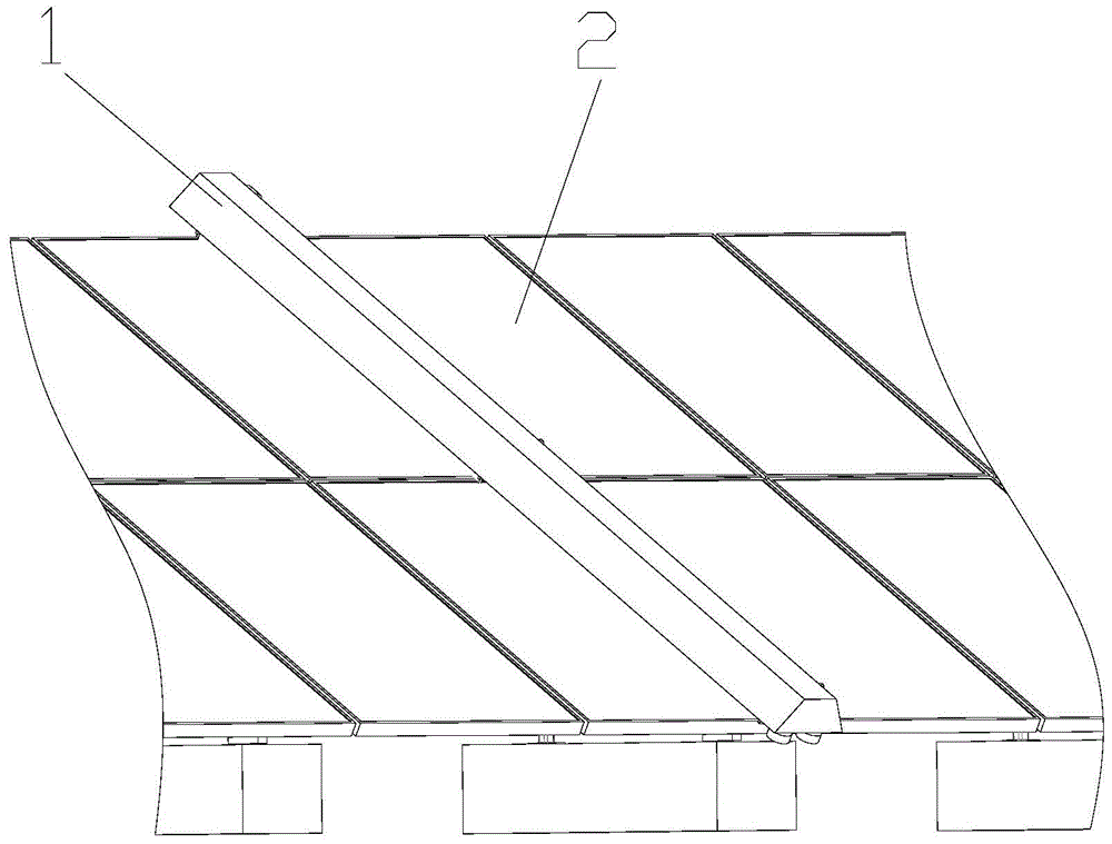 Cleaning device for photovoltaic panels