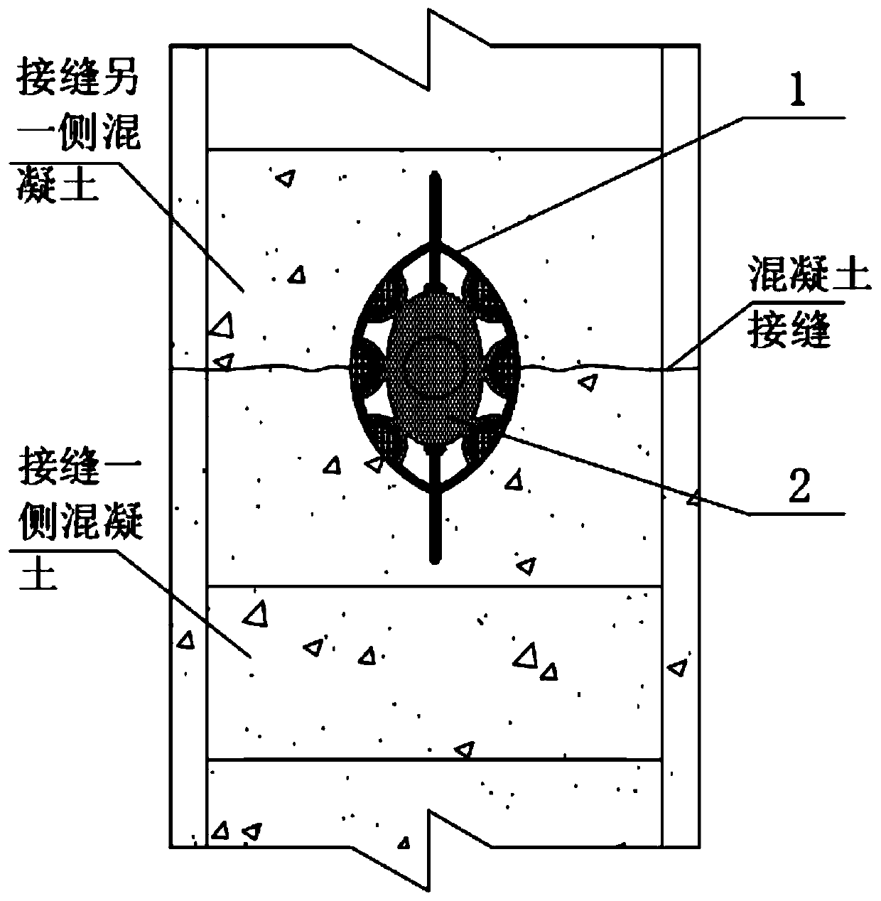 Concrete joint waterproof construction technology and construction device thereof