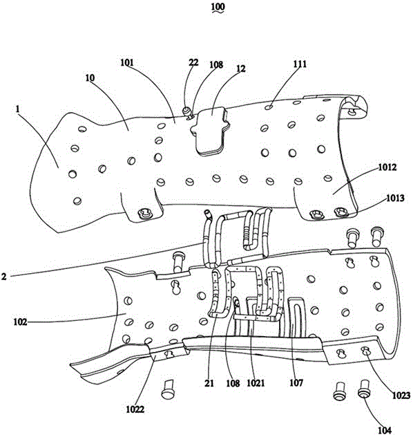 External fixed bracket assembly for promoting bone healing