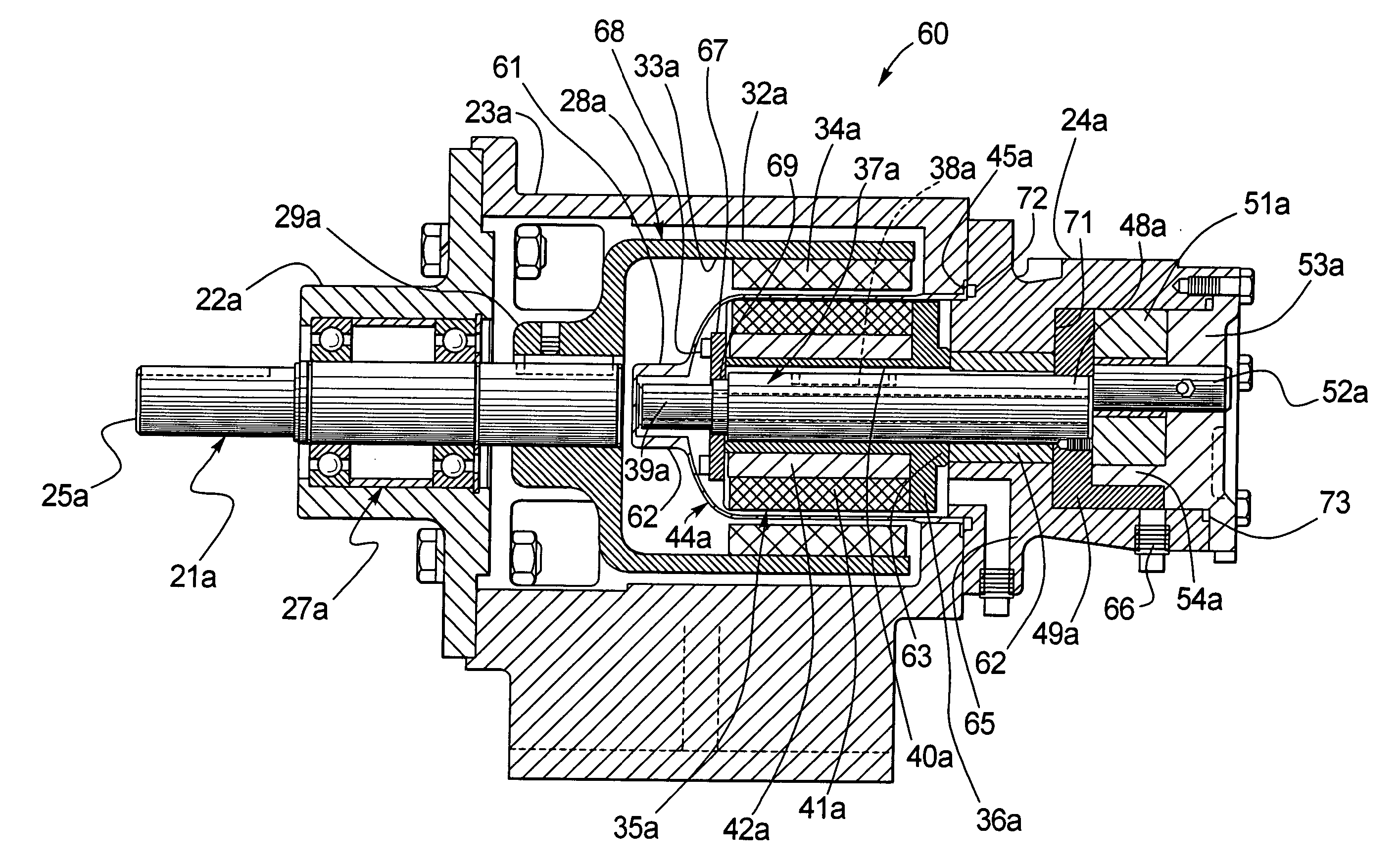 Rotor shaft bearing design and coupling mechanism