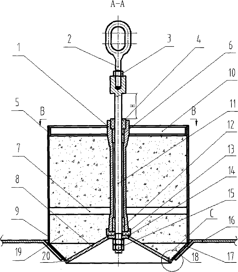 Open-bottom automatic discharging tank device