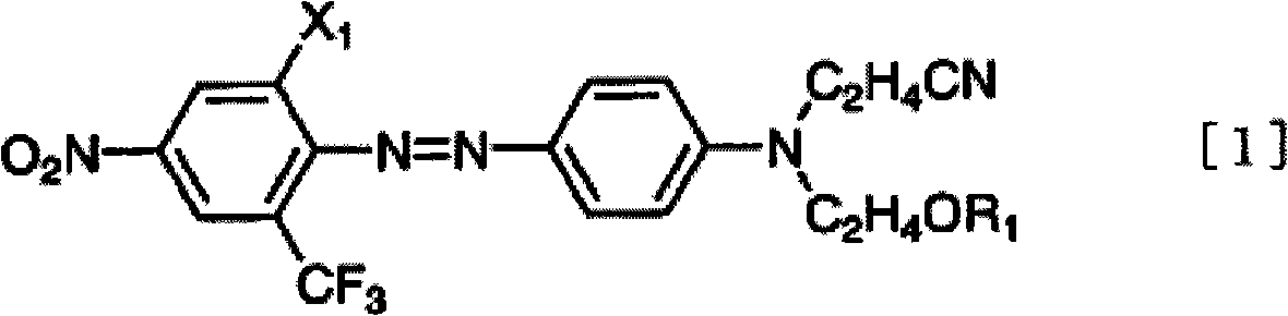 Disperse die, disperse die composition, ink for ink-jet printing, and staining method and stained material using the die, composition or ink