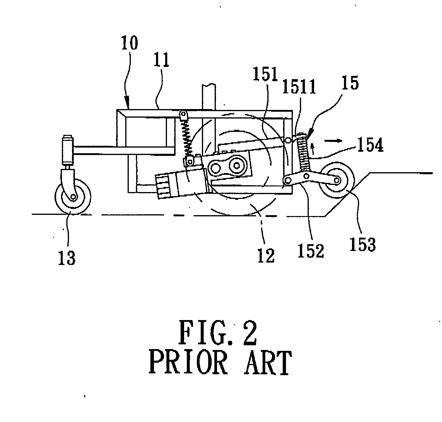 Front wheel stabilizing device for an electric motor-driven wheeled vehicle