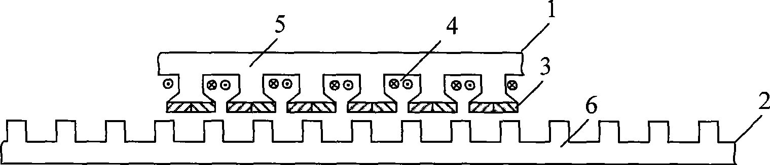 Primary permanent magnet type linear motor for urban railway traffic