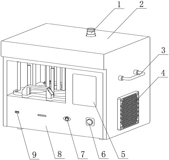 An automatic membrane-changing air particle sampler