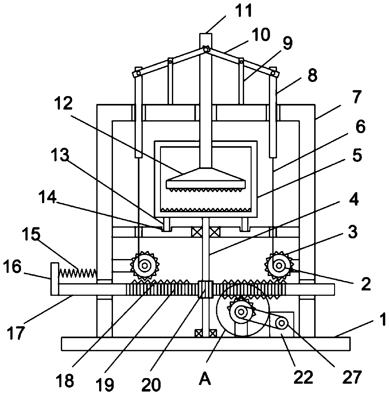 A quick breaking device for agglomerated paint