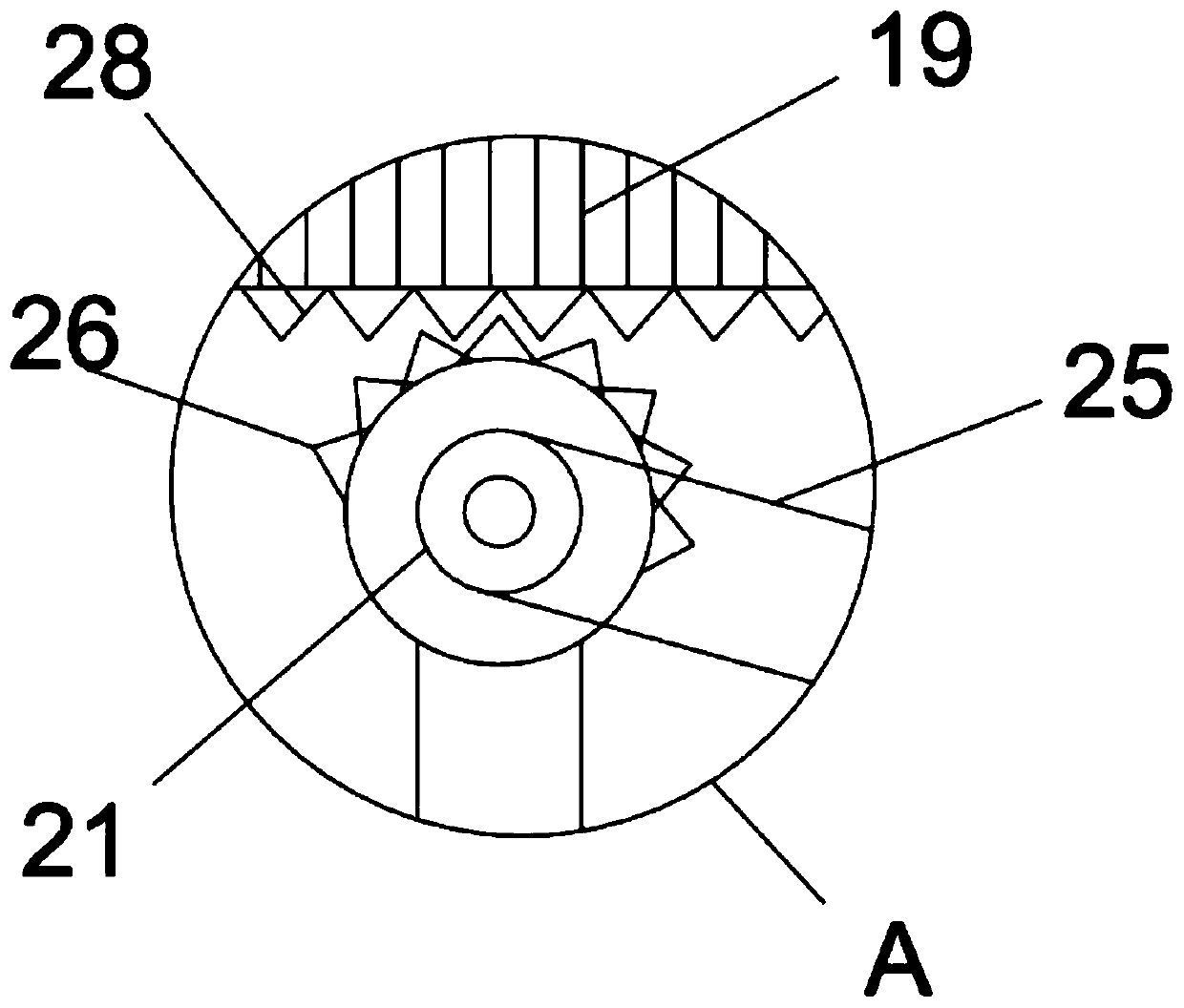 A quick breaking device for agglomerated paint