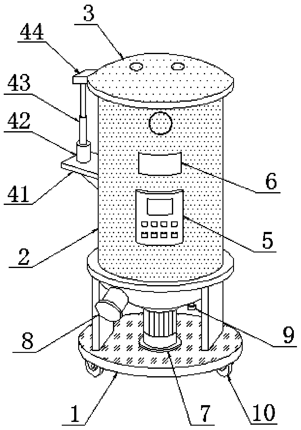 Experimental device used for soil acidification soil improvement