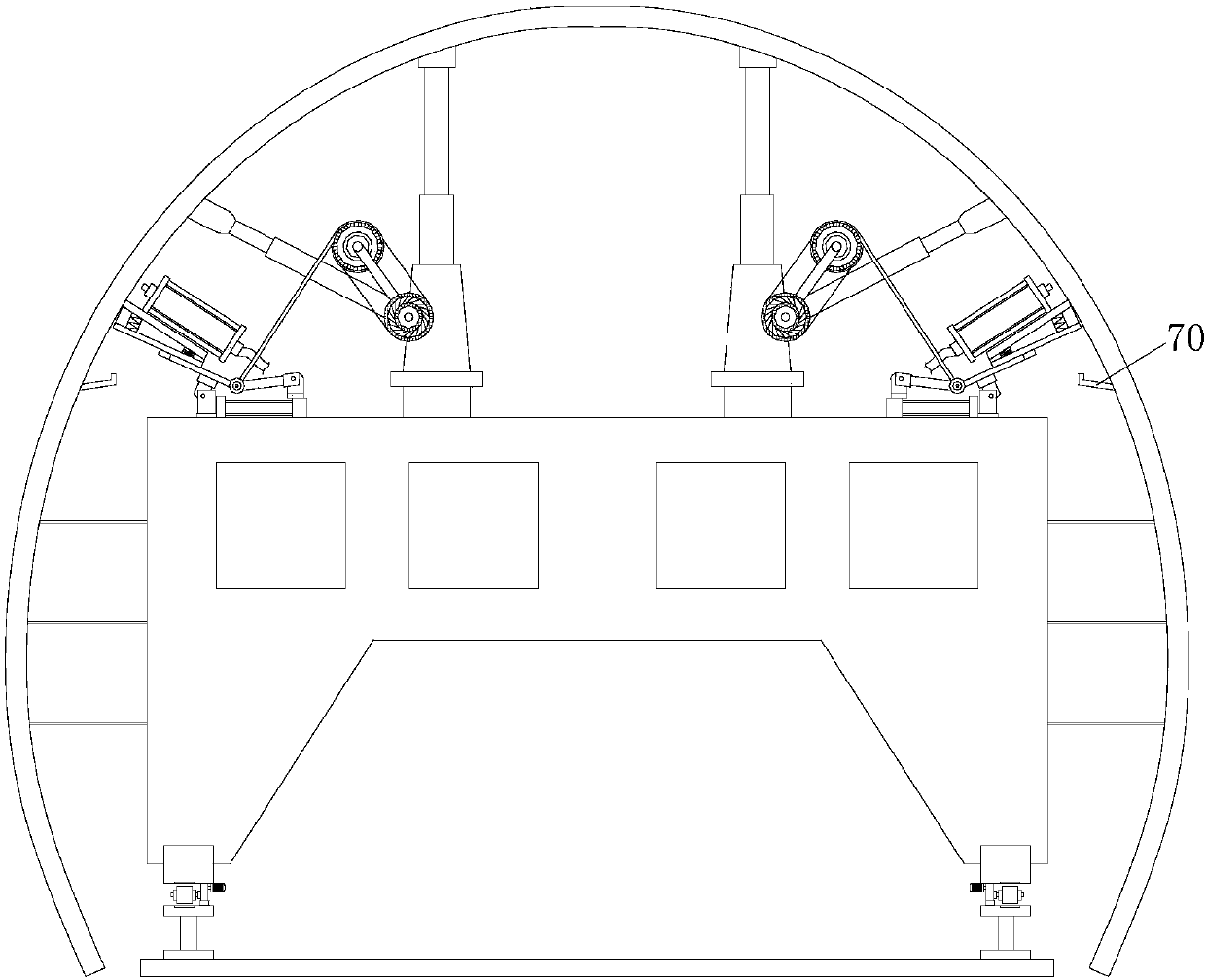 Tunnel construction trolley