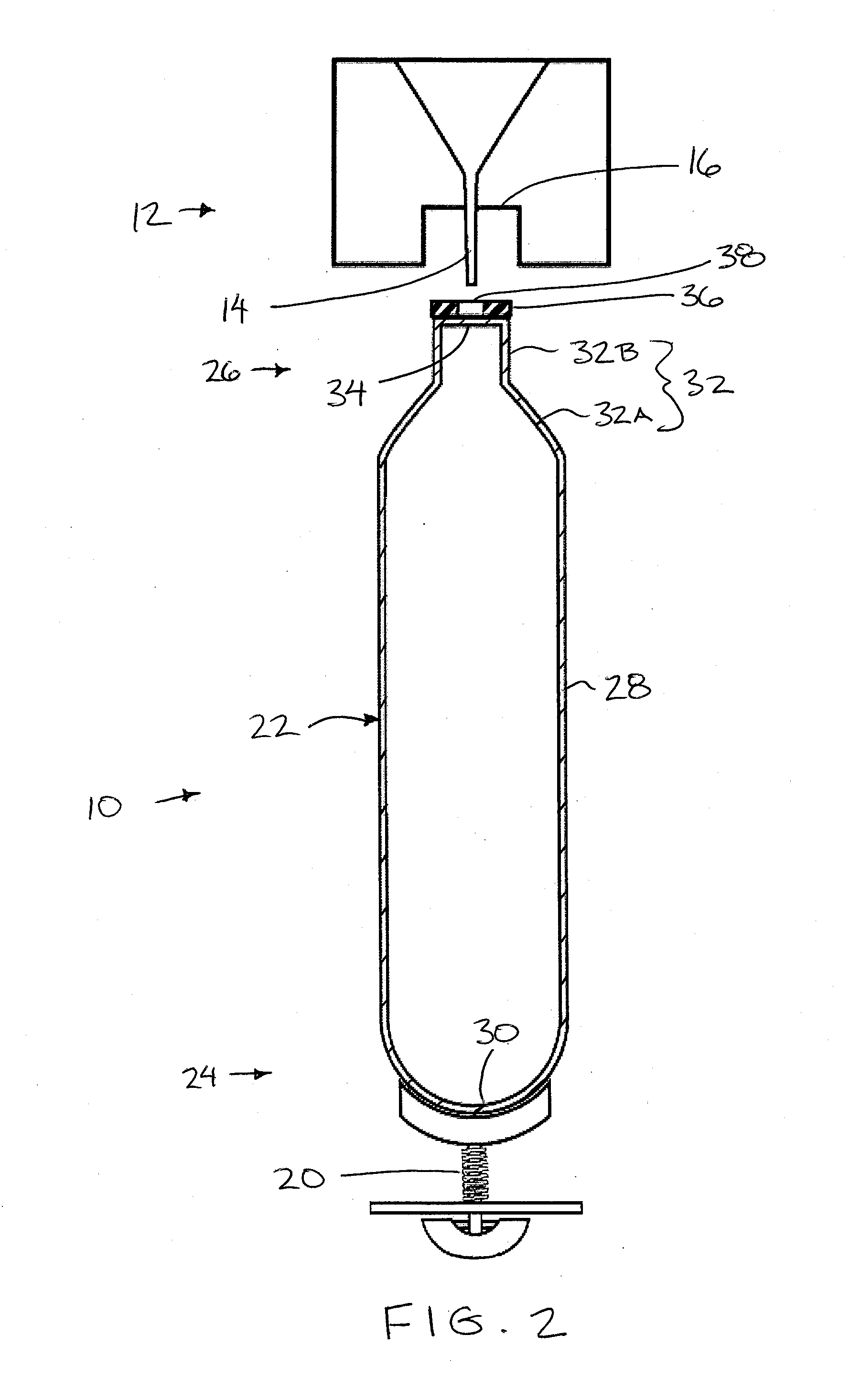 Disposable Compressed Gas Cartridge with Integral Sealing Member