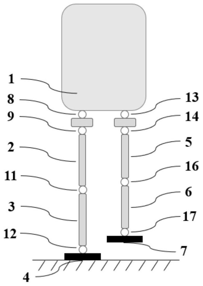 Biped robot stable walking control method, device, equipment and readable medium