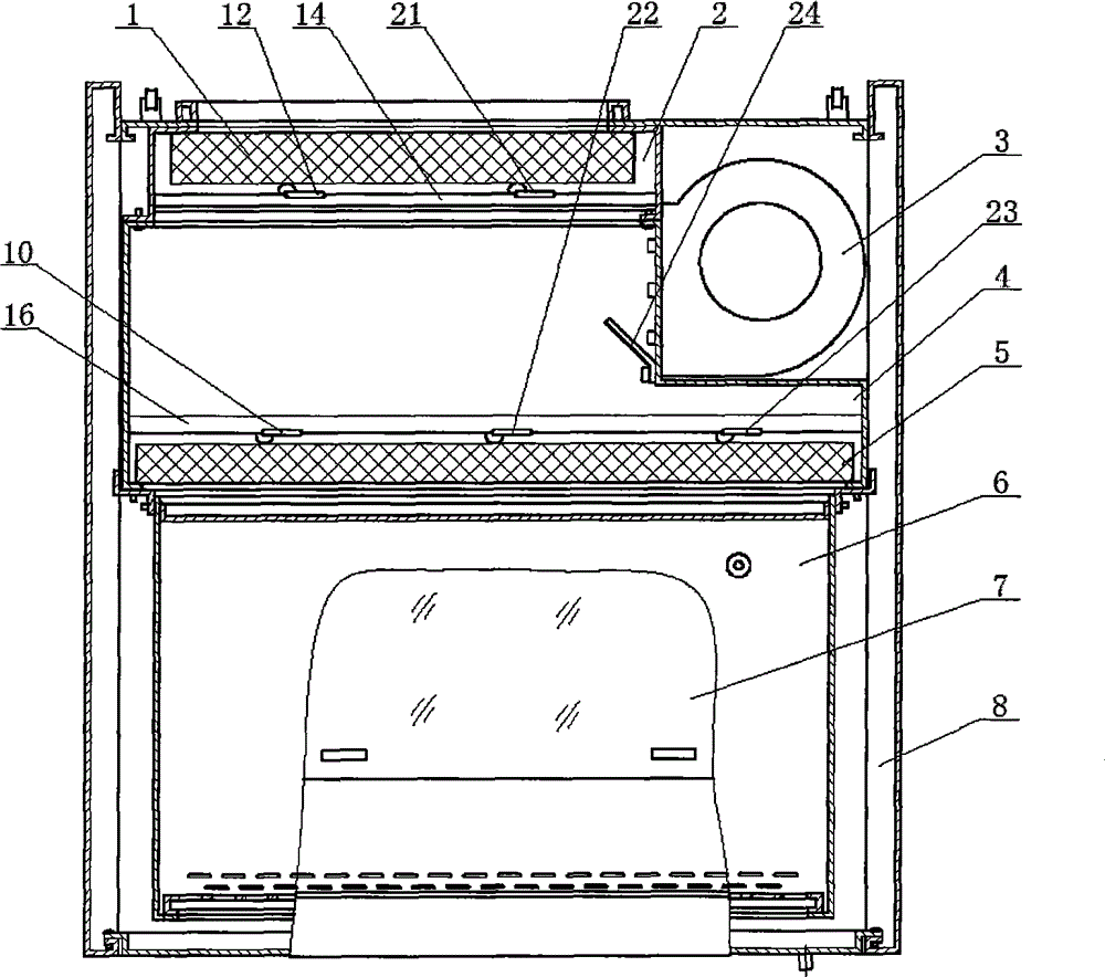 Biosafety cabinet provided with easily-assembled and disassembled filters