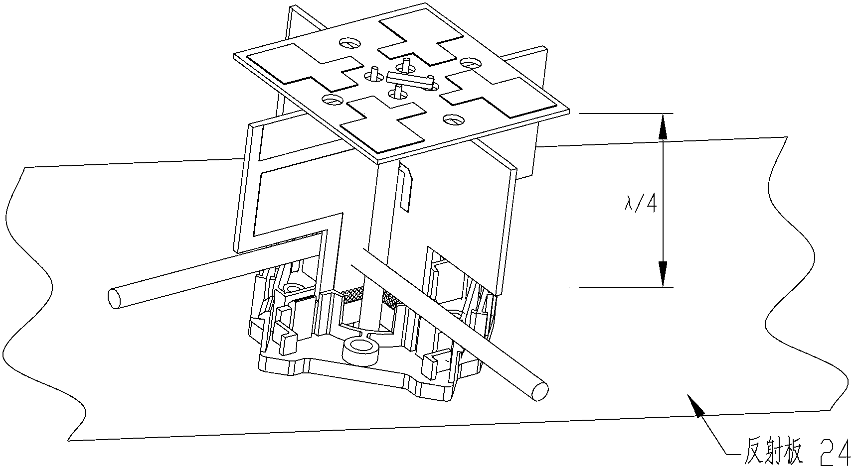 Four-polarization radiation oscillator and four-polarization antenna