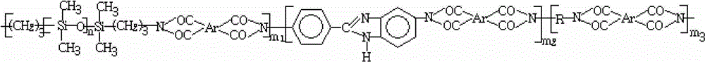 Organosilicon polyimide benzimidazole photoconductive fiber coating layer and preparation method thereof