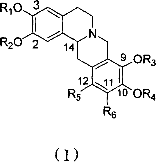 Tetrahydro-proto-berberine compounds, their preparing method, composition and use