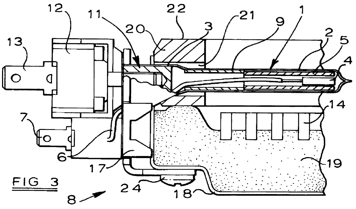 Temperature sensing and limiting device