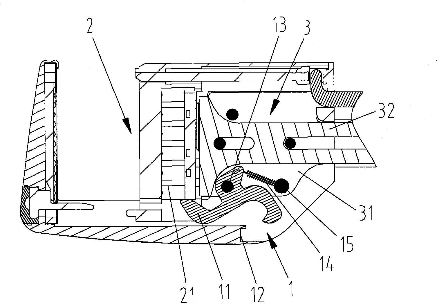 Surgical stitching instrument with safety device