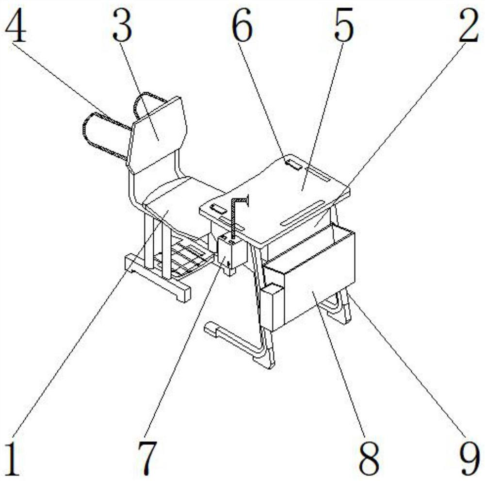 Desk and chair for student education