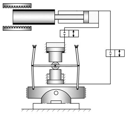 Double toggle rod self-locking clamping device