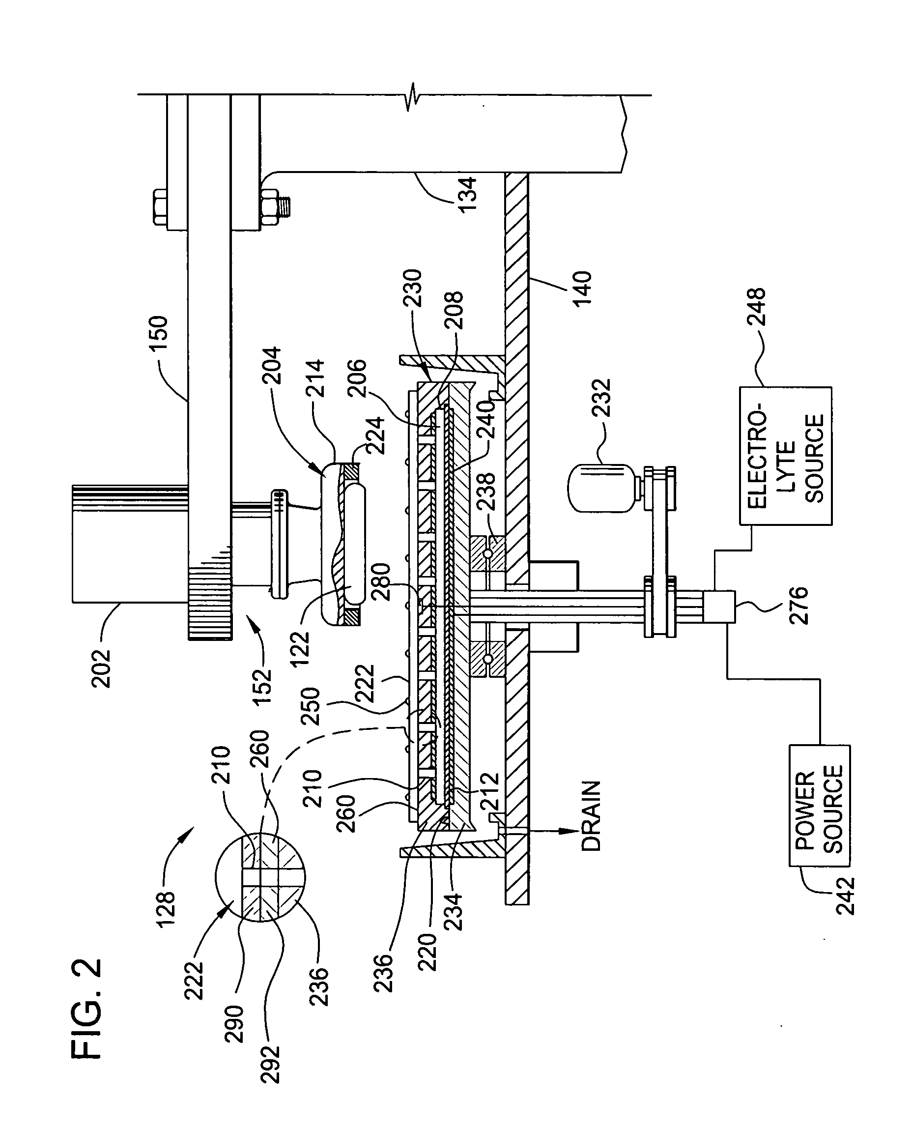 Contact assembly and method for electrochemical mechanical processing