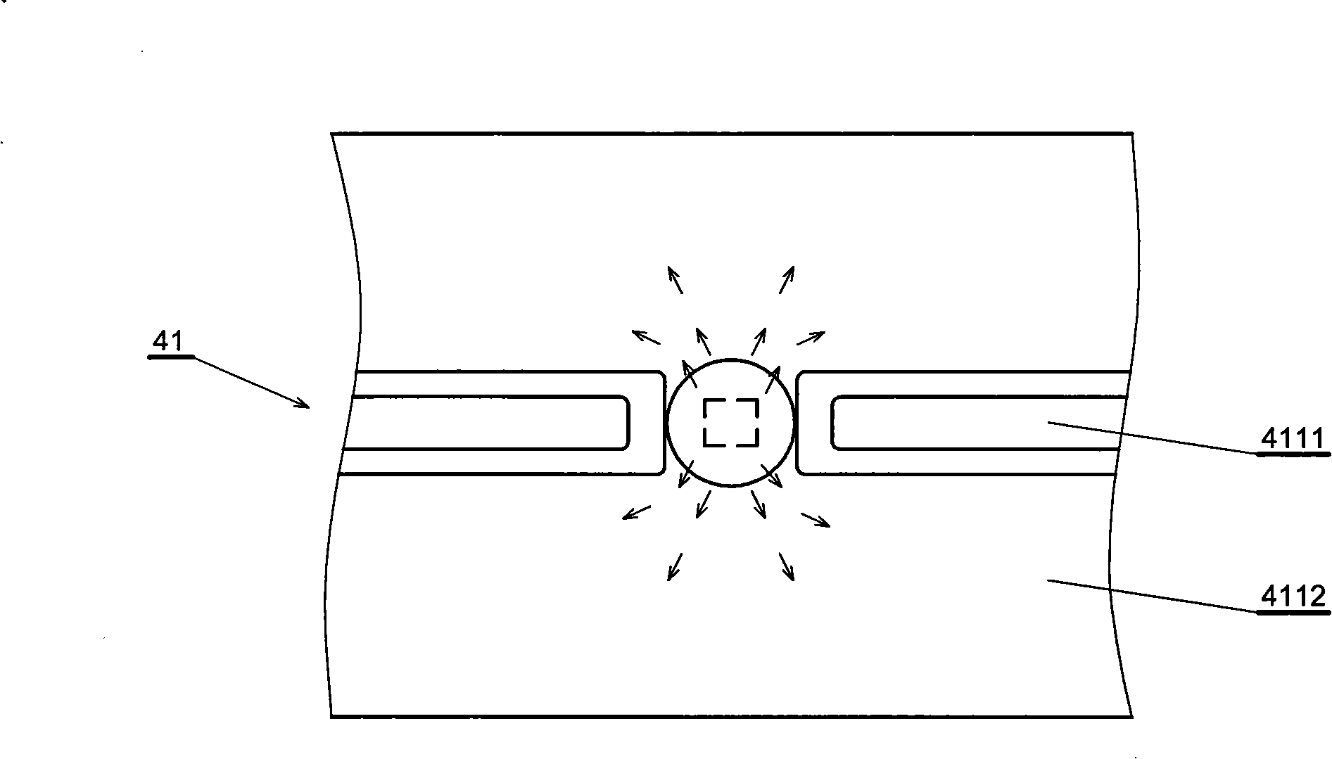 Street light fitting with luminous diode heat radiating device