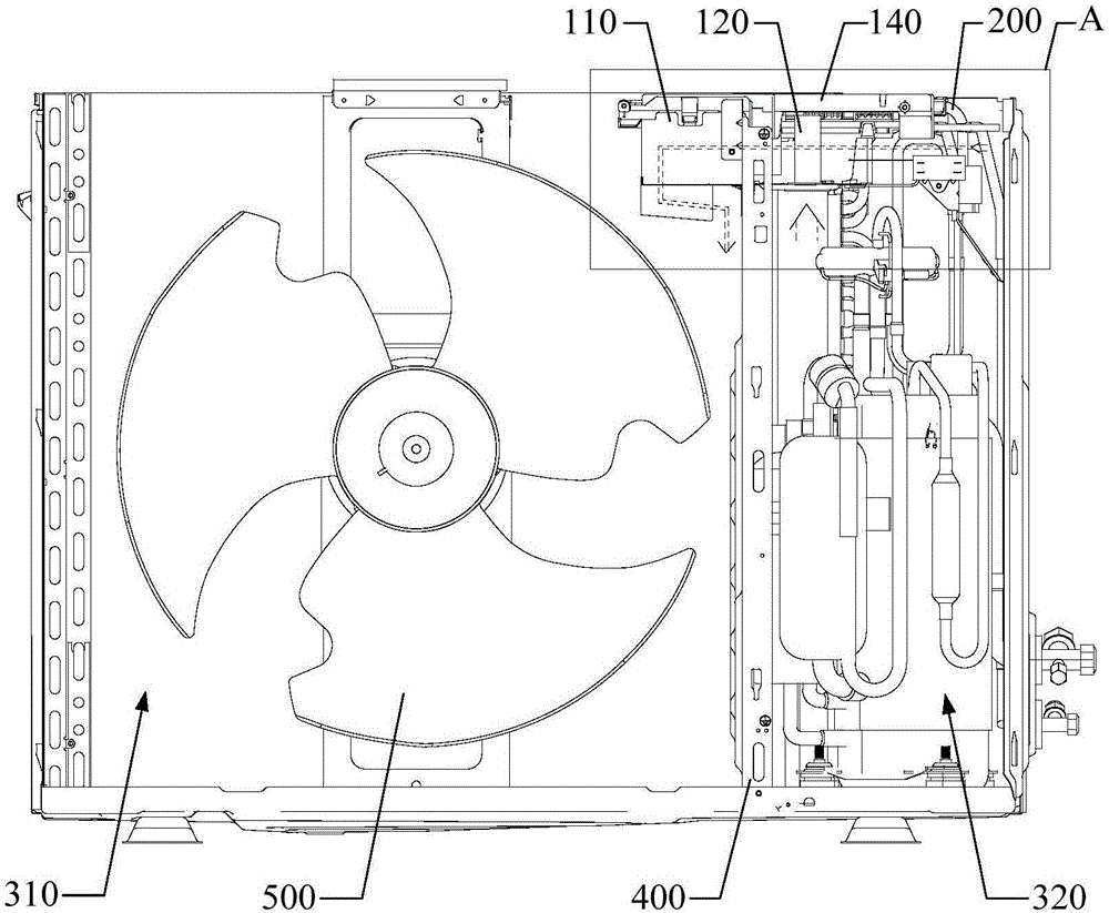 Electric controlled radiating structure and air conditioner