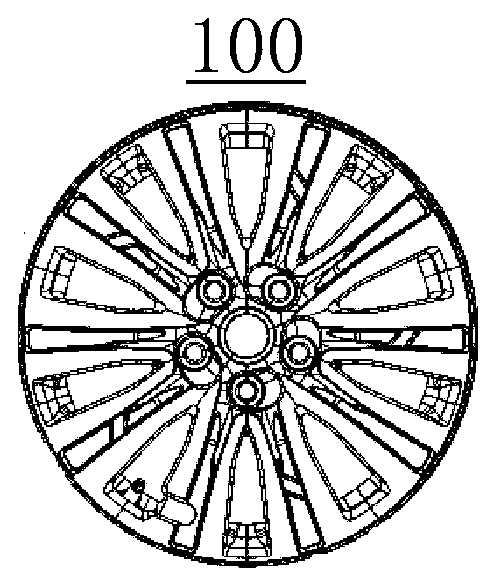 Active opening and closing hub structure and car