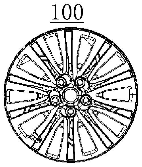 Active opening and closing hub structure and car