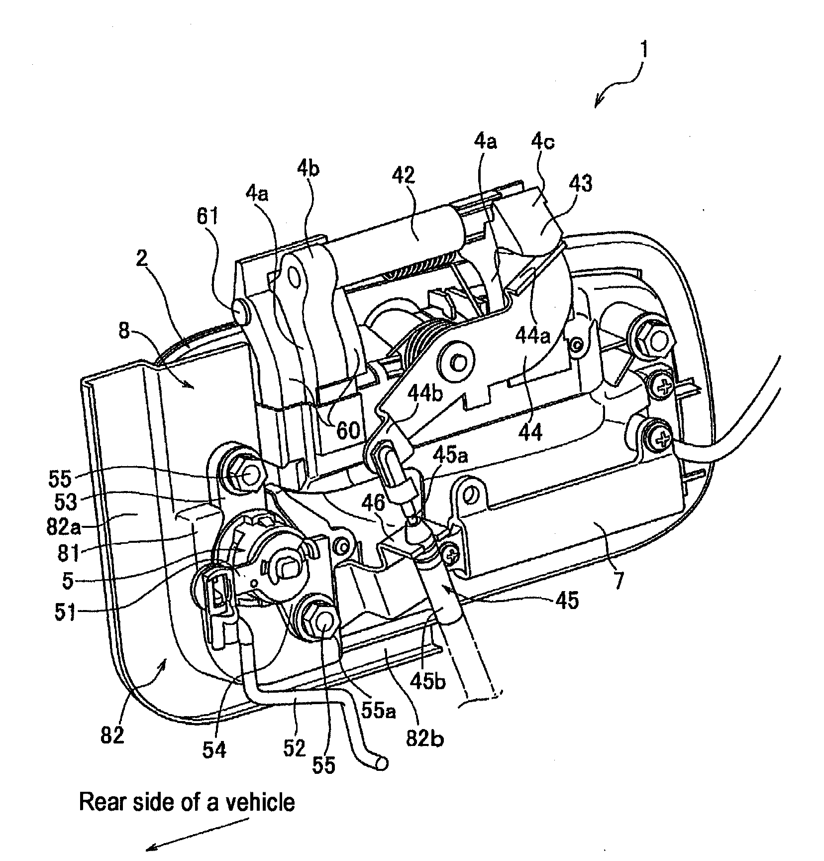 Structure for outside door handle of vehicles