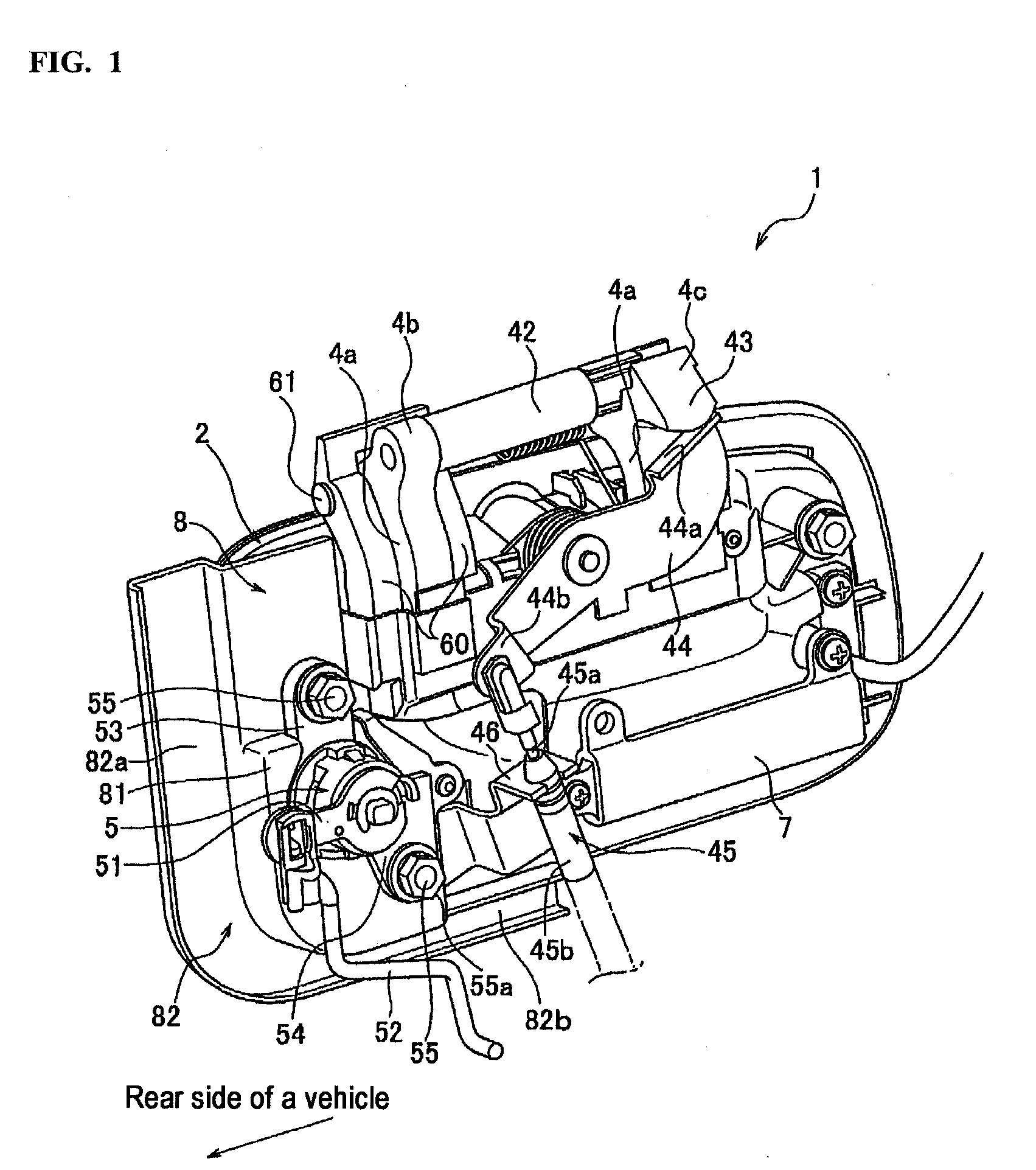 Structure for outside door handle of vehicles