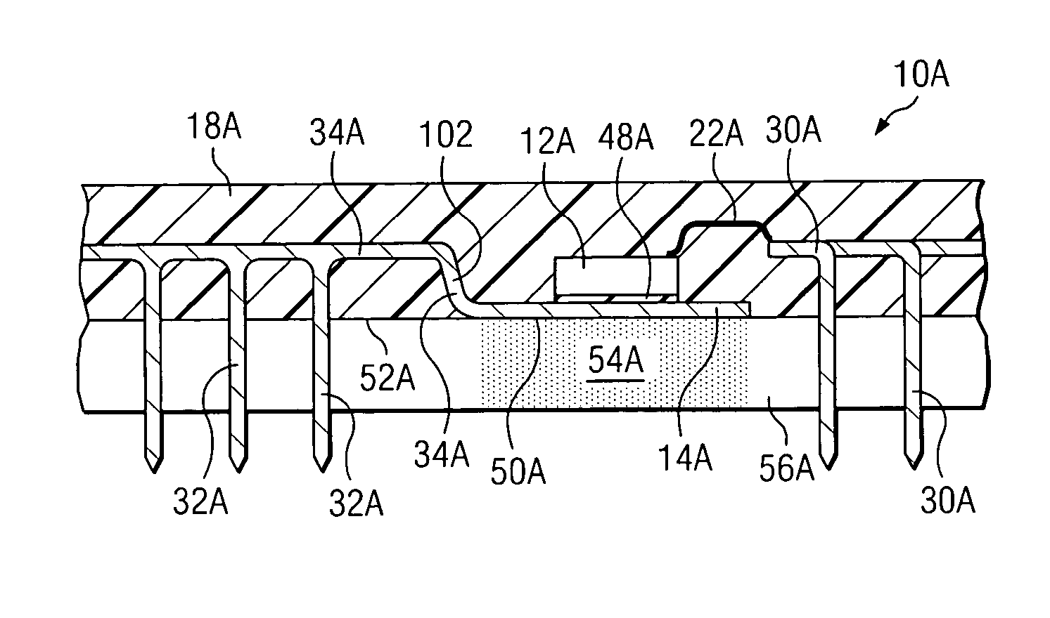 Plastic dual-in-line packaging (PDIP) having enhanced heat dissipation