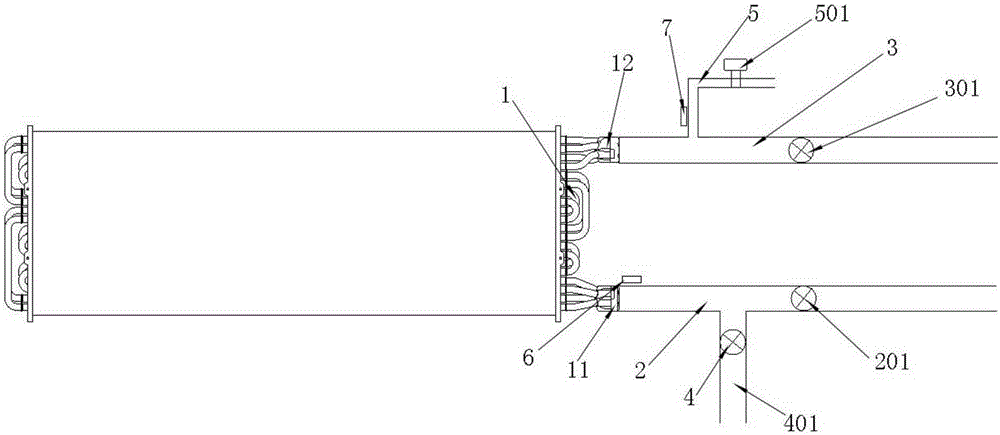 Coiled tube anti-frost-cracking system and method used for air conditioner with double heat sources