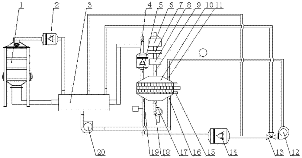 Industrial volatile organic pollutant purifying system dedicated to painting workshops