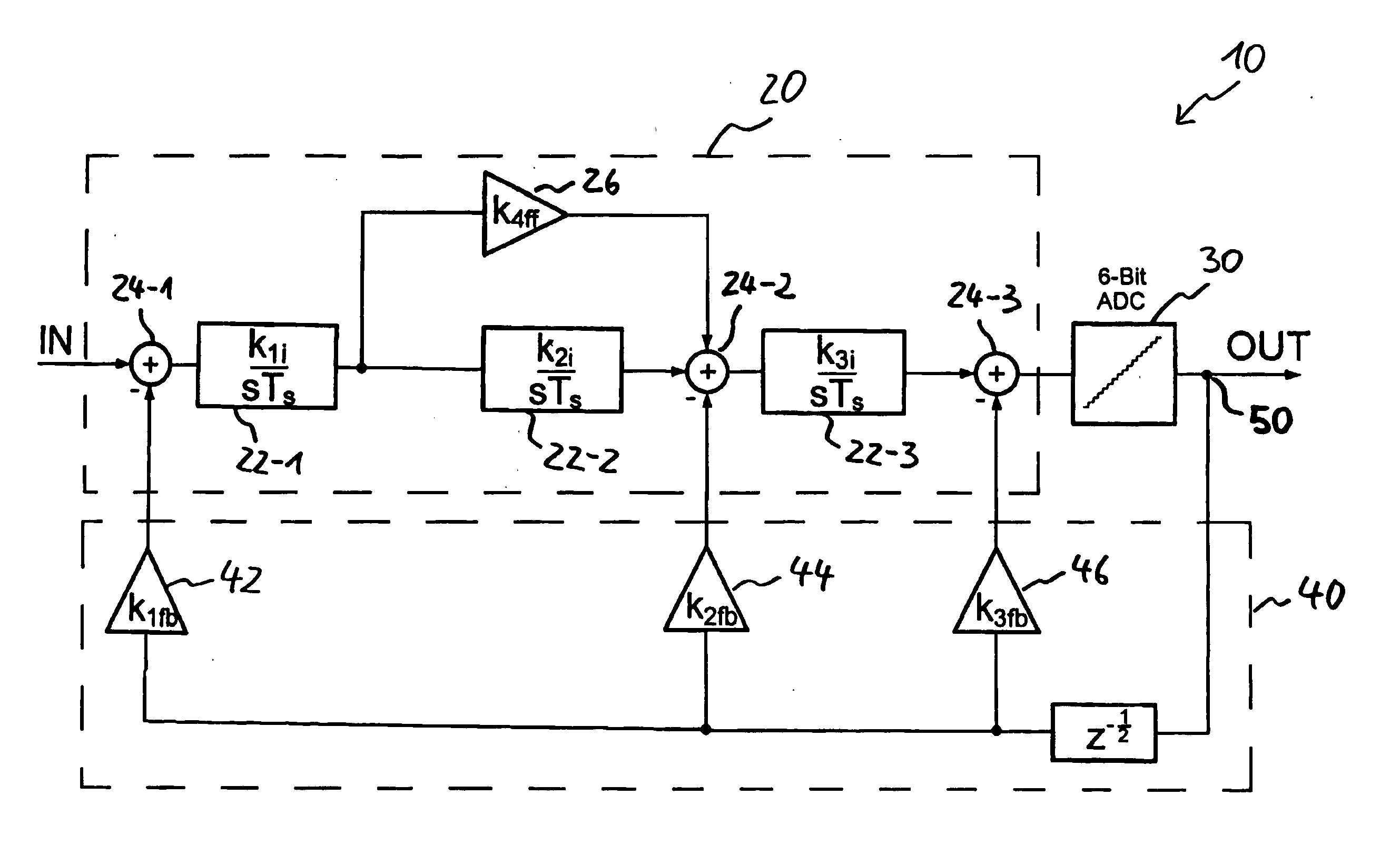 Continuous-time delta-sigma analog digital converter