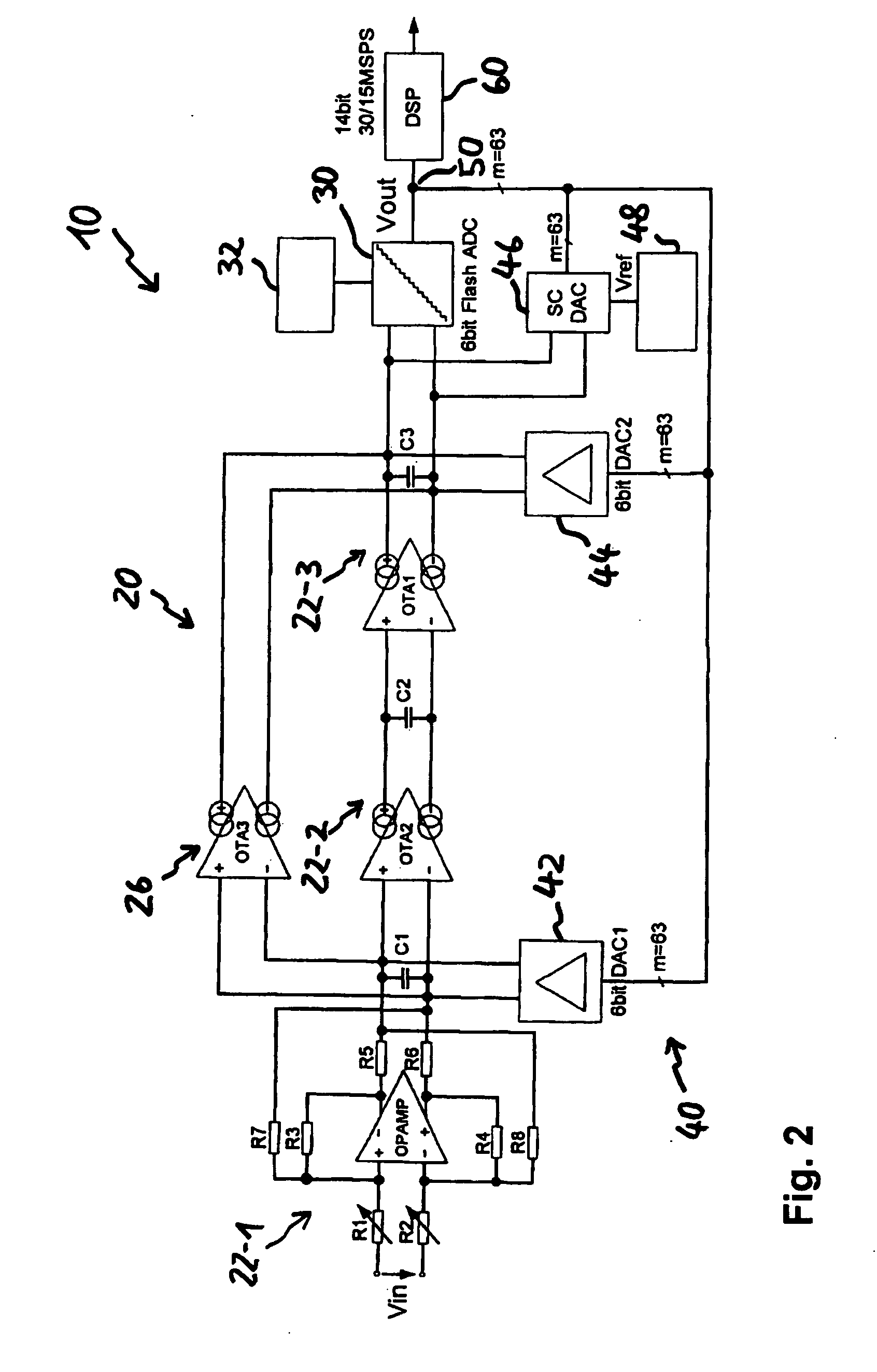 Continuous-time delta-sigma analog digital converter