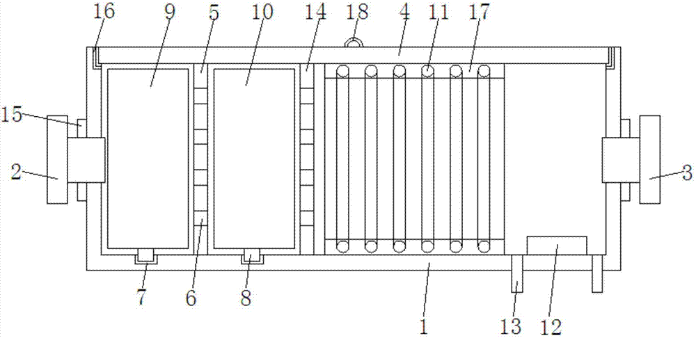 Tail gas treatment device of automobile engine