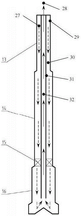 Full-well-section self-suction type reverse circulation gas drilling system for oil and gas drilling