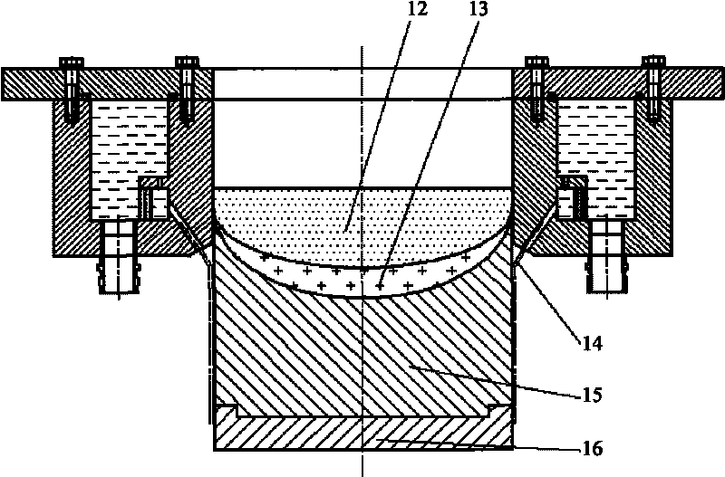 Integrated diversion board crystallizer for casting aluminium alloy