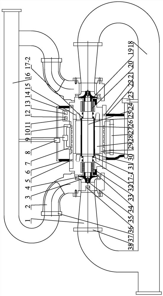 Double-turbine direct-driven permanent magnet synchronous generator set