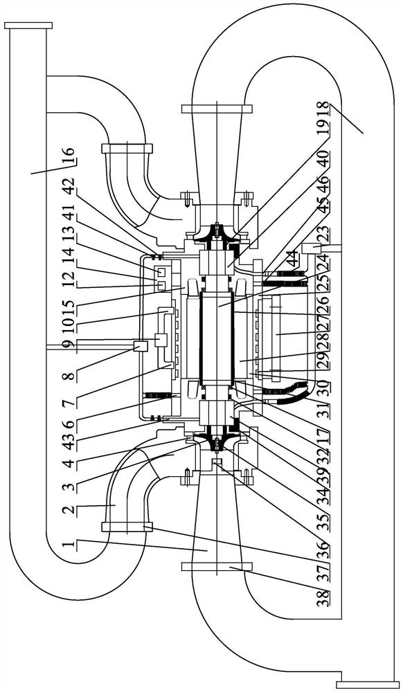 Double-turbine direct-driven permanent magnet synchronous generator set